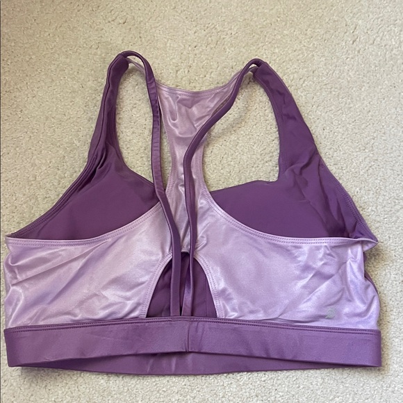 Peloton Women's Black and Purple Leggings & Sports Bra Work out set - Picture 3 of 4